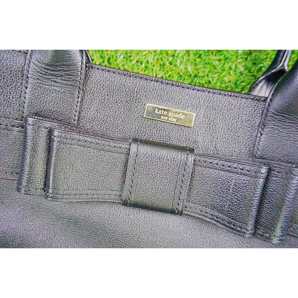 KATE SPADE Quinn Villabella Ave Black Leather Bag Purse - Picture 4 of 5